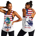 Personalised Liberia Flag Day Women Racerback Tank Coat Of Arms With Map