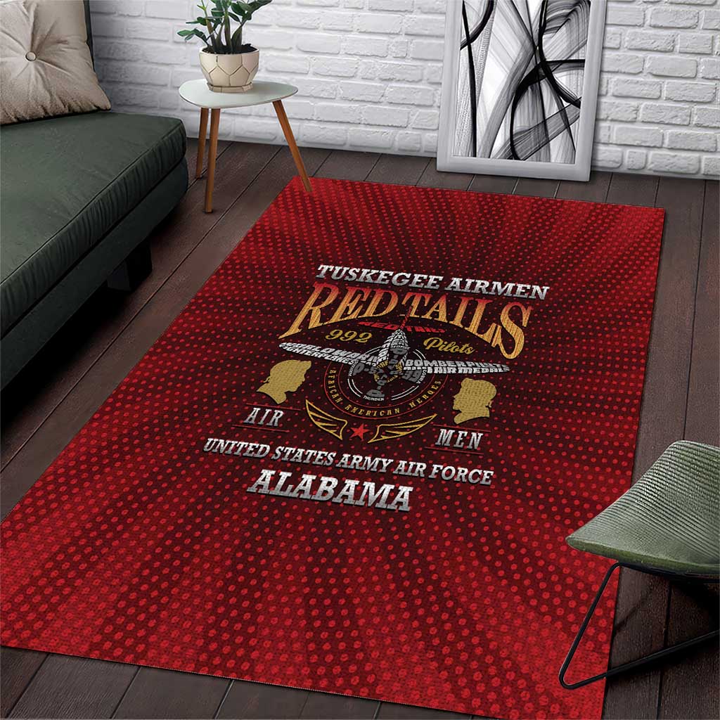 Tuskegee Red Tails Airmen Area Rug WWII Legacy Tribute - African Pride