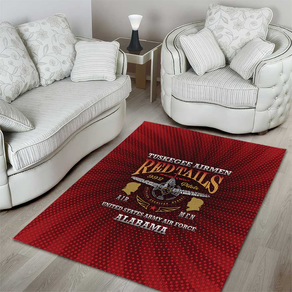 Tuskegee Red Tails Airmen Area Rug WWII Legacy Tribute - African Pride
