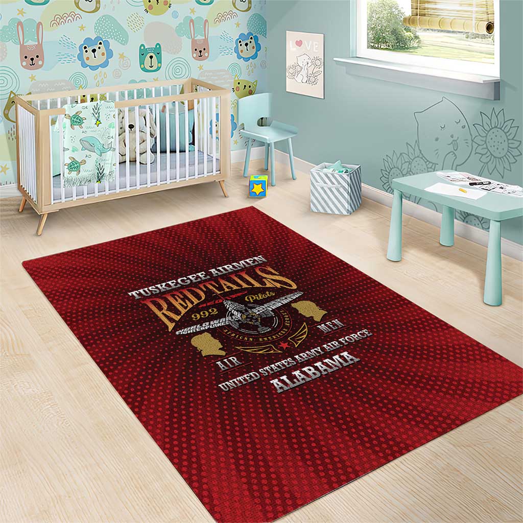 Tuskegee Red Tails Airmen Area Rug WWII Legacy Tribute - African Pride