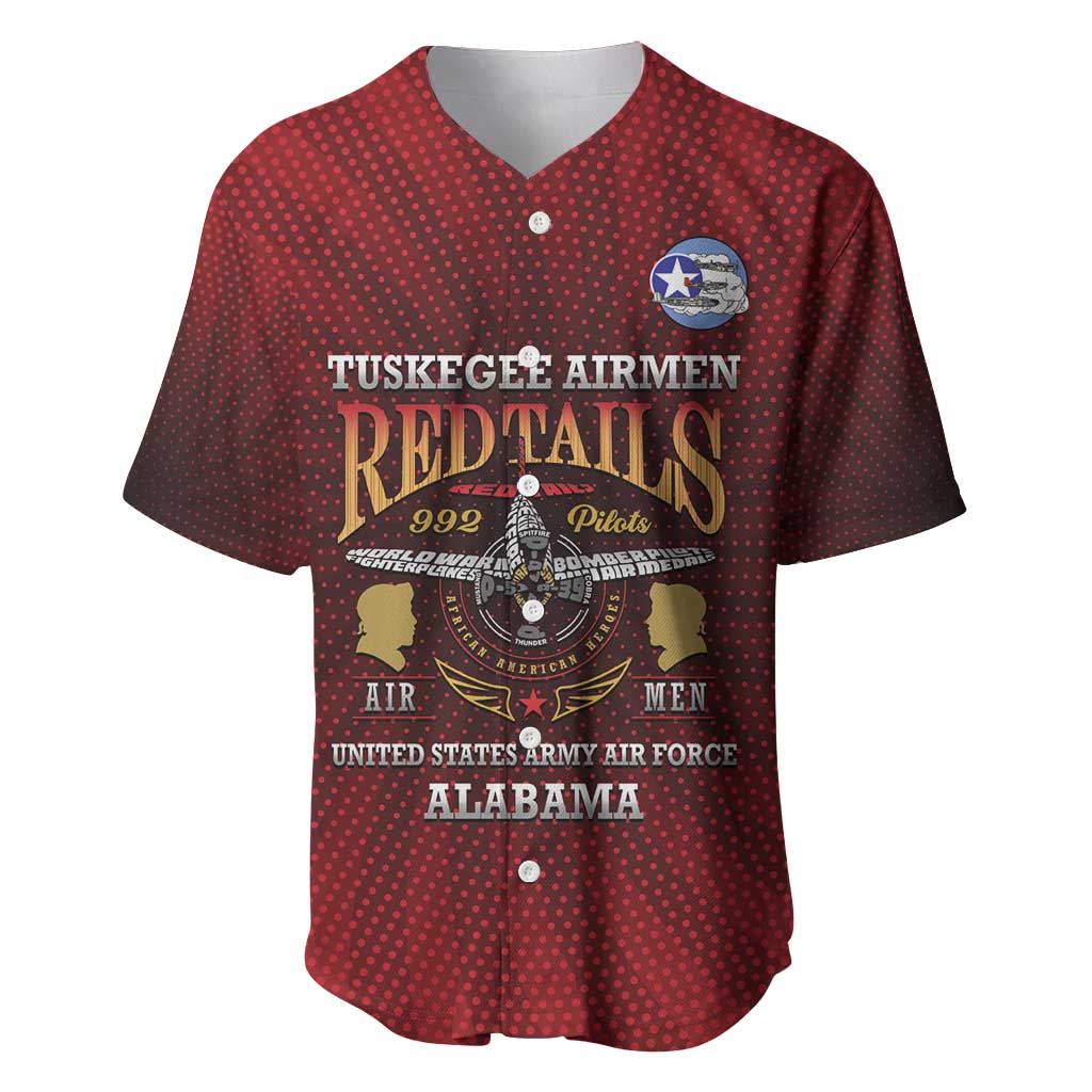 Personalized Tuskegee Red Tails Airmen Baseball Jersey WWII Legacy Tribute - African Pride