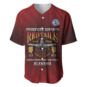 Personalized Tuskegee Red Tails Airmen Baseball Jersey WWII Legacy Tribute - African Pride