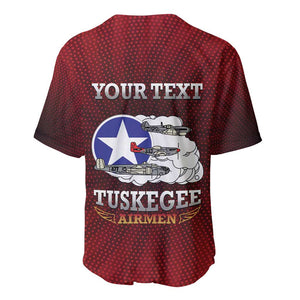 Personalized Tuskegee Red Tails Airmen Baseball Jersey WWII Legacy Tribute - African Pride