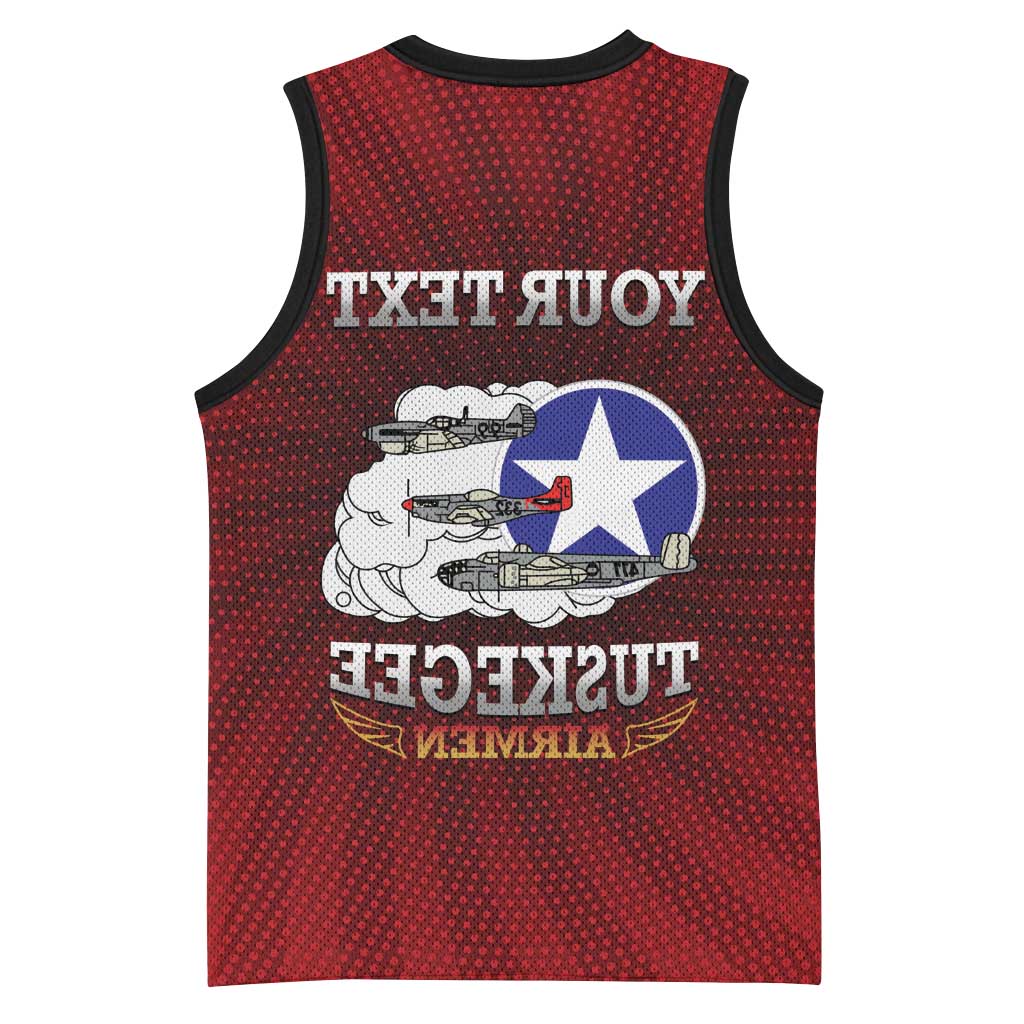 Personalized Tuskegee Red Tails Airmen Basketball Jersey WWII Legacy Tribute - African Pride
