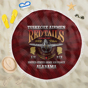 Tuskegee Red Tails Airmen Beach Blanket WWII Legacy Tribute - African Pride