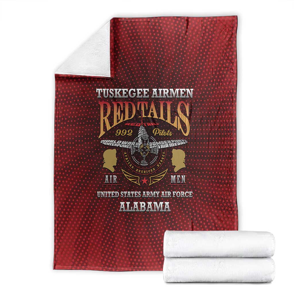 Tuskegee Red Tails Airmen Blanket WWII Legacy Tribute - African Pride