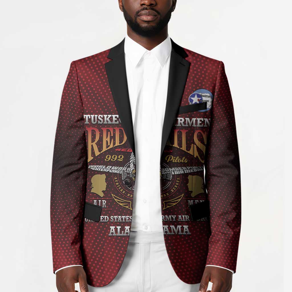 Personalized Red Tails Legacy Blazer Tuskegee Airmen WWII Heroes