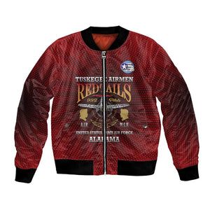 Personalized Tuskegee Red Tails Airmen Bomber Jacket WWII Legacy Tribute - African Pride