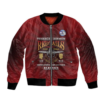 Personalized Tuskegee Red Tails Airmen Bomber Jacket WWII Legacy Tribute - African Pride