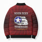 Personalized Red Tails Legacy Bomber Puffer Jacket Tuskegee Airmen WWII Heroes