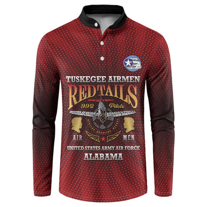 Personalized Red Tails Legacy Button Sweatshirt Tuskegee Airmen WWII Heroes