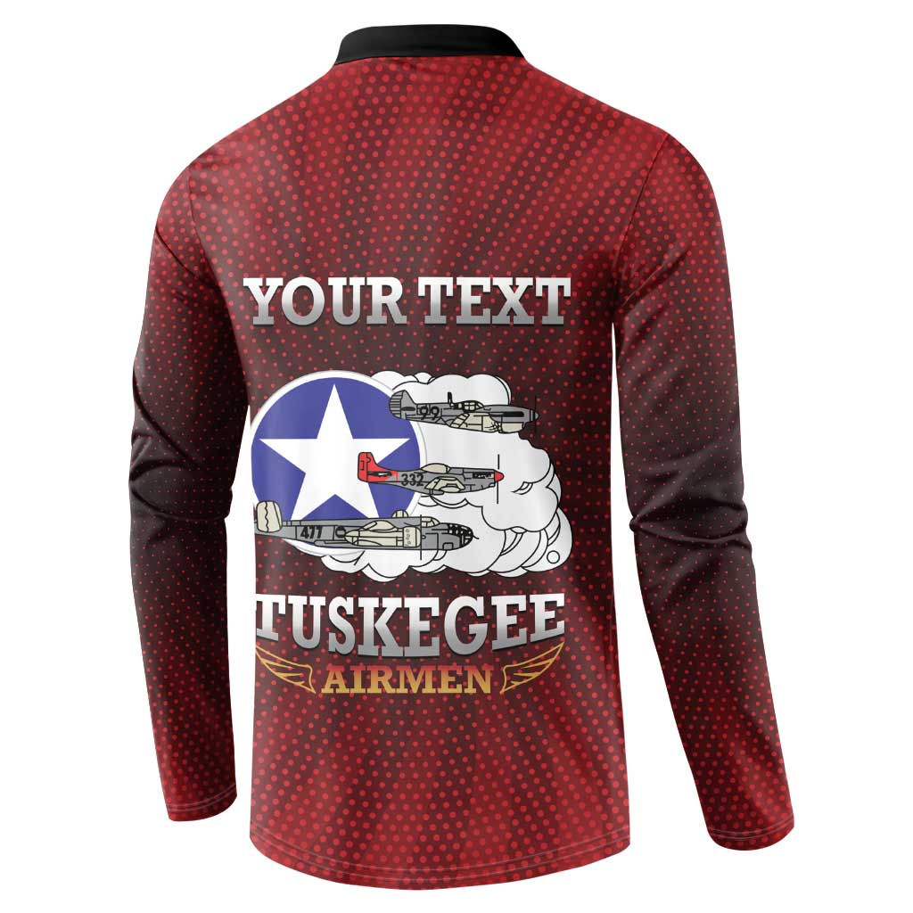 Personalized Red Tails Legacy Button Sweatshirt Tuskegee Airmen WWII Heroes