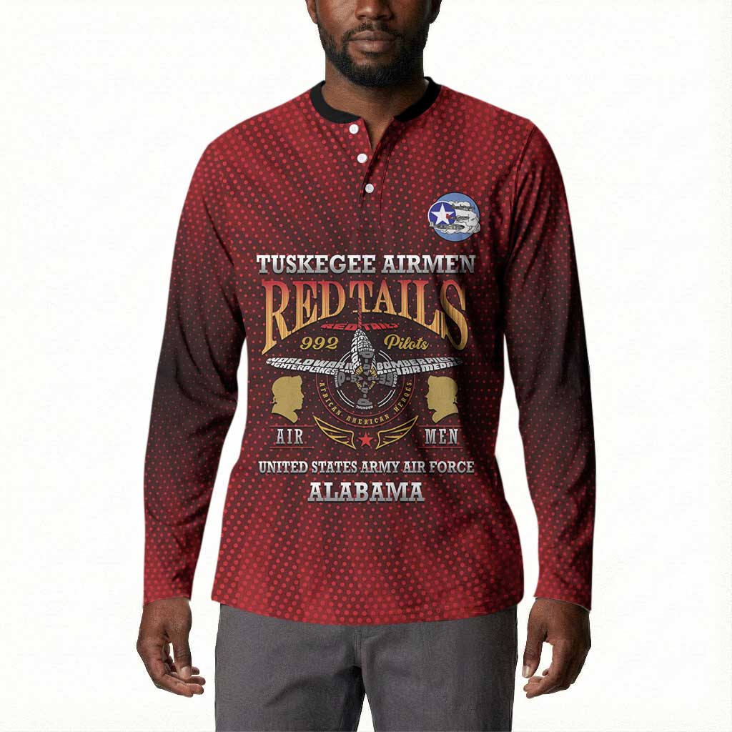 Personalized Red Tails Legacy Button Sweatshirt Tuskegee Airmen WWII Heroes