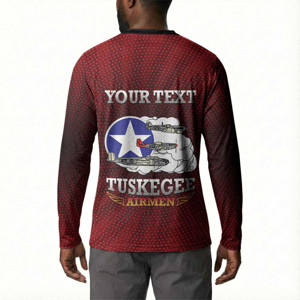 Personalized Red Tails Legacy Button Sweatshirt Tuskegee Airmen WWII Heroes