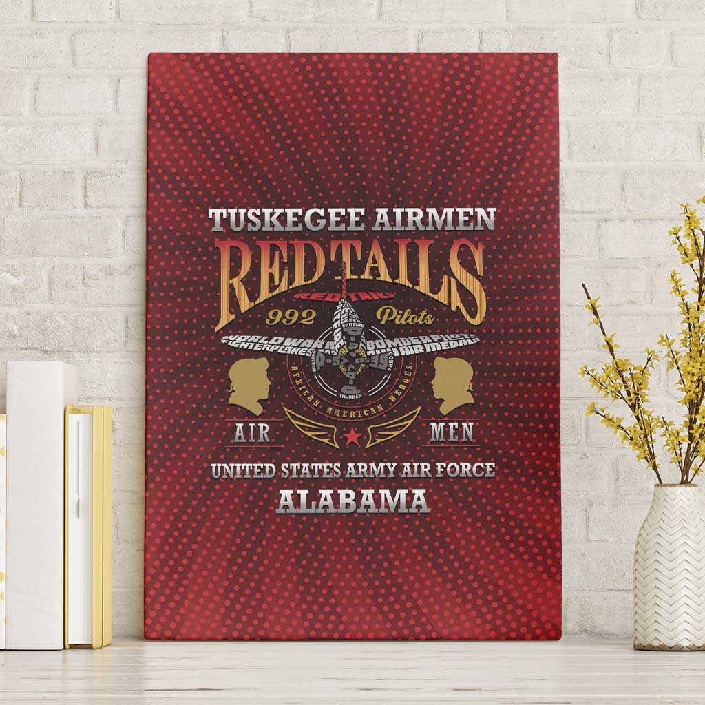 Tuskegee Red Tails Airmen Canvas Wall Art WWII Legacy Tribute - African Pride