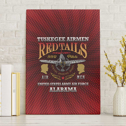 Tuskegee Red Tails Airmen Canvas Wall Art WWII Legacy Tribute - African Pride