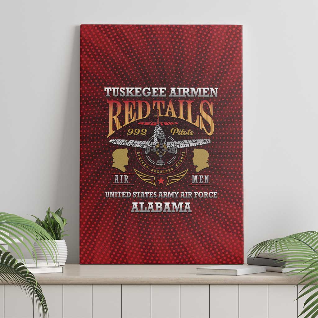 Tuskegee Red Tails Airmen Canvas Wall Art WWII Legacy Tribute - African Pride