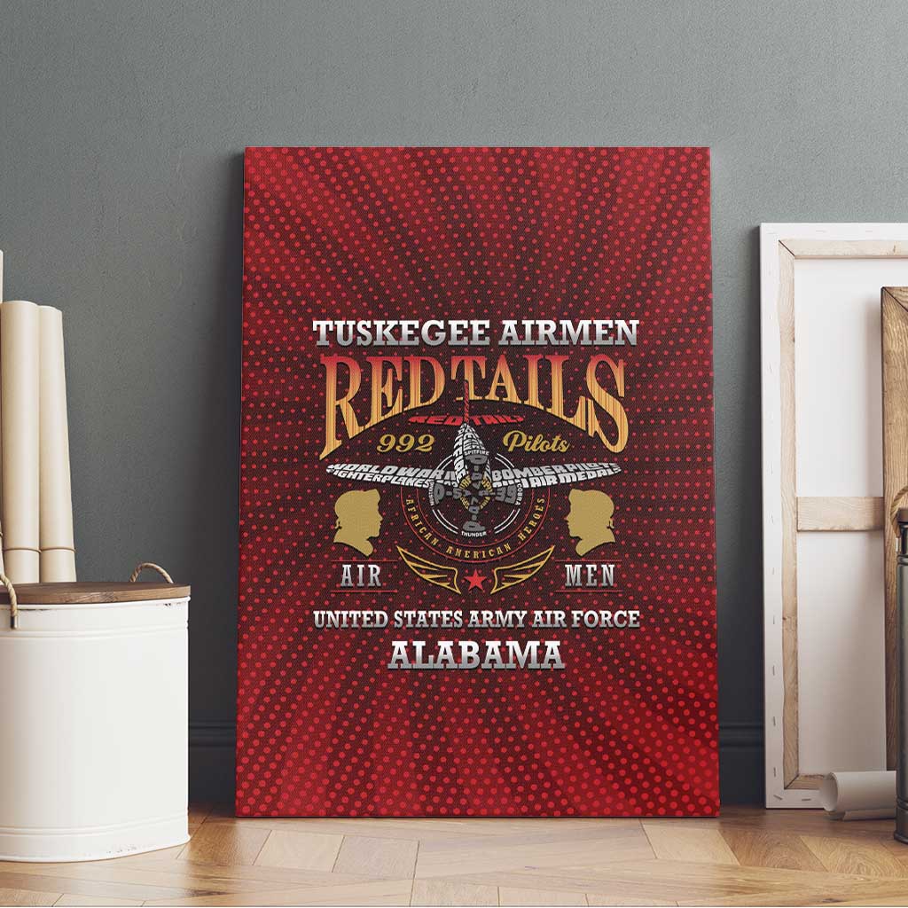 Tuskegee Red Tails Airmen Canvas Wall Art WWII Legacy Tribute - African Pride
