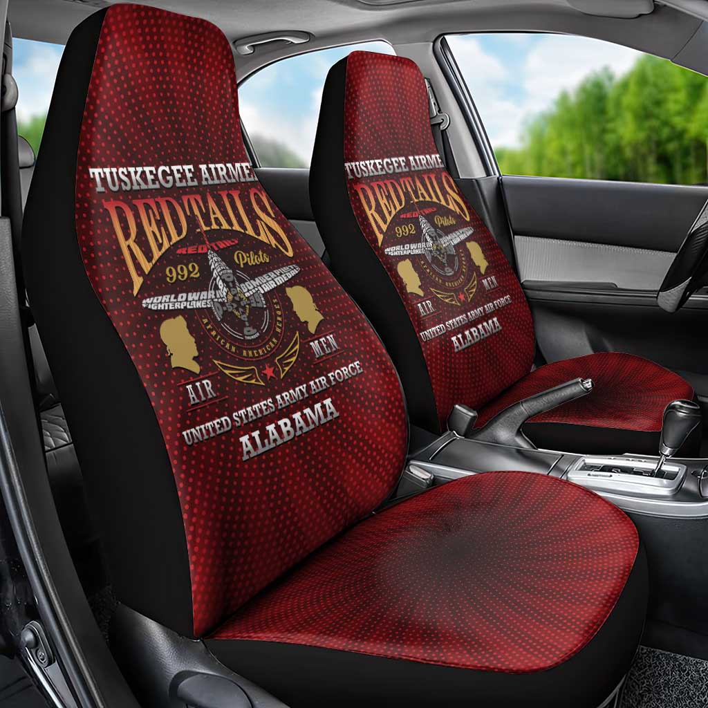 Tuskegee Red Tails Airmen Car Seat Cover WWII Legacy Tribute - African Pride