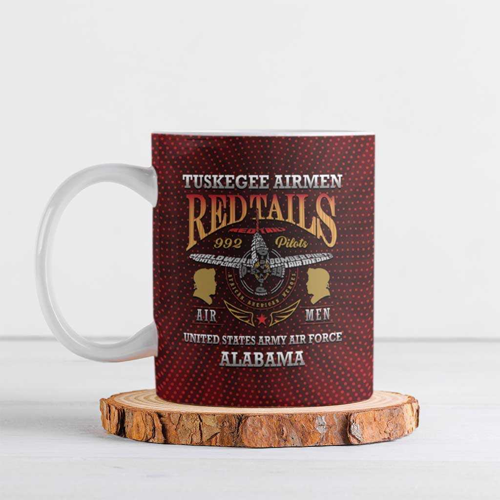 Personalized Red Tails Legacy Ceramic Mug Tuskegee Airmen WWII Heroes