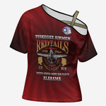 Personalized Red Tails Legacy Cross Shoulder Shirt Tuskegee Airmen WWII Heroes