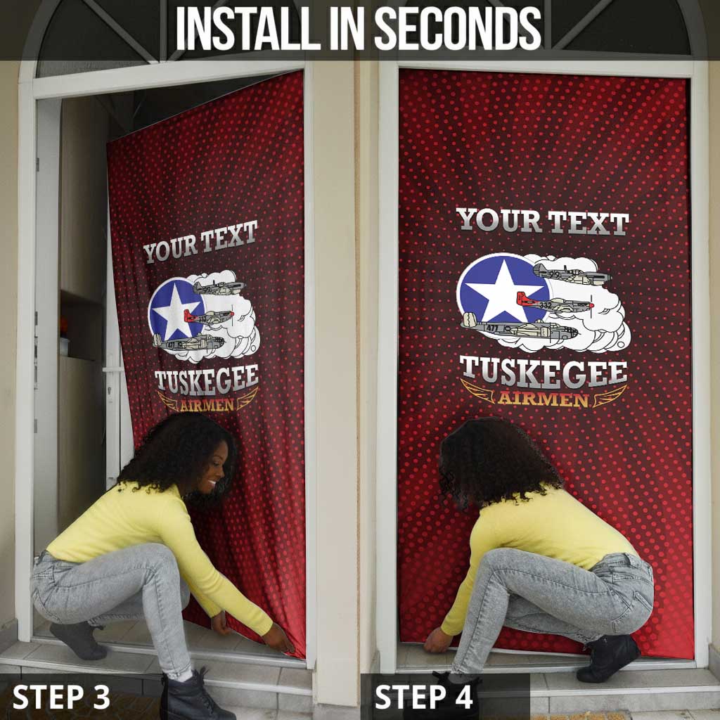 Personalized Red Tails Legacy Door Cover Tuskegee Airmen WWII Heroes