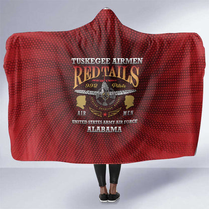 Tuskegee Red Tails Airmen Hooded Blanket WWII Legacy Tribute - African Pride