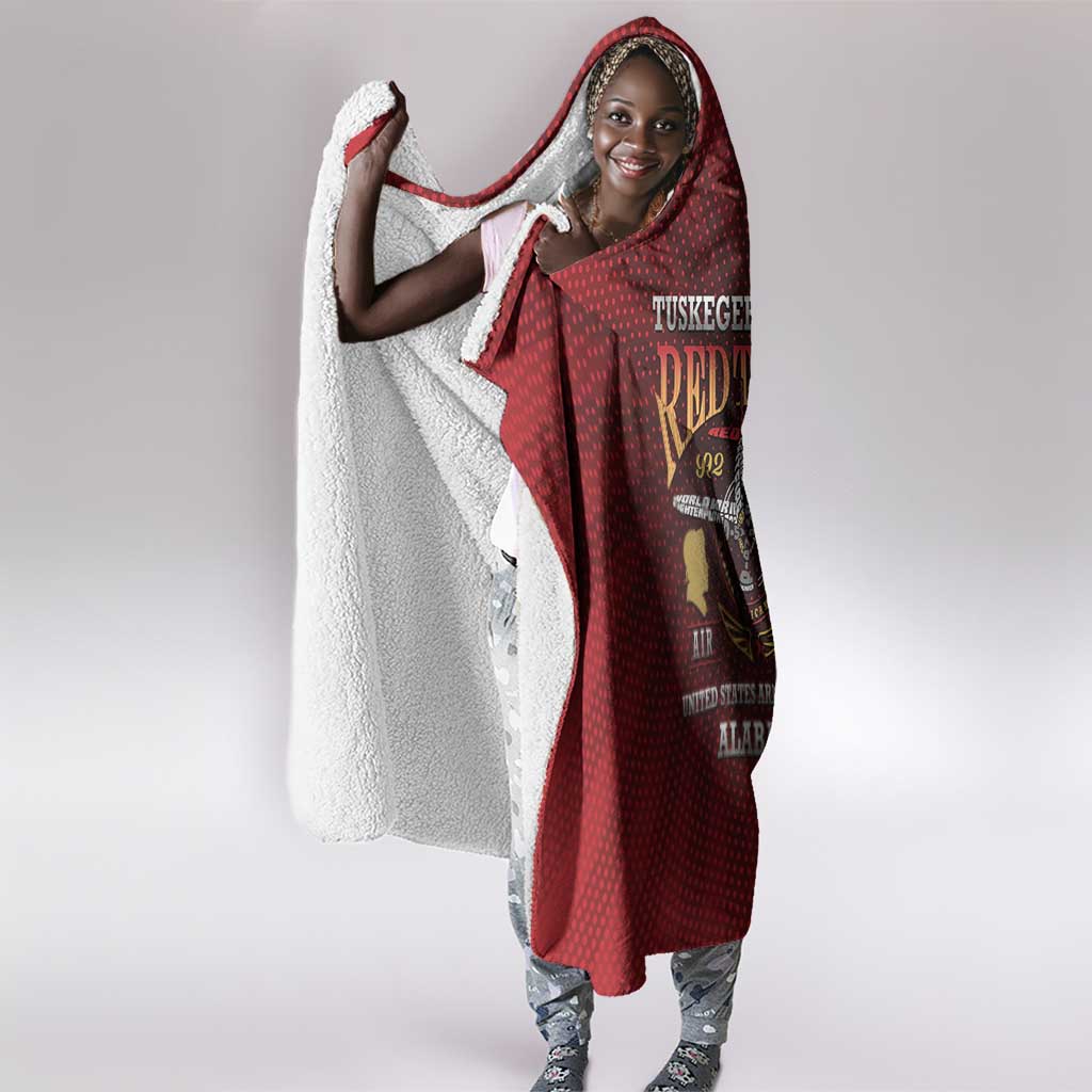 Tuskegee Red Tails Airmen Hooded Blanket WWII Legacy Tribute - African Pride