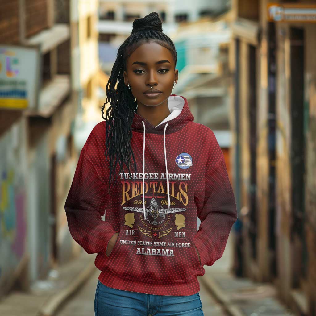 Personalized Tuskegee Red Tails Airmen Hoodie WWII Legacy Tribute - African Pride