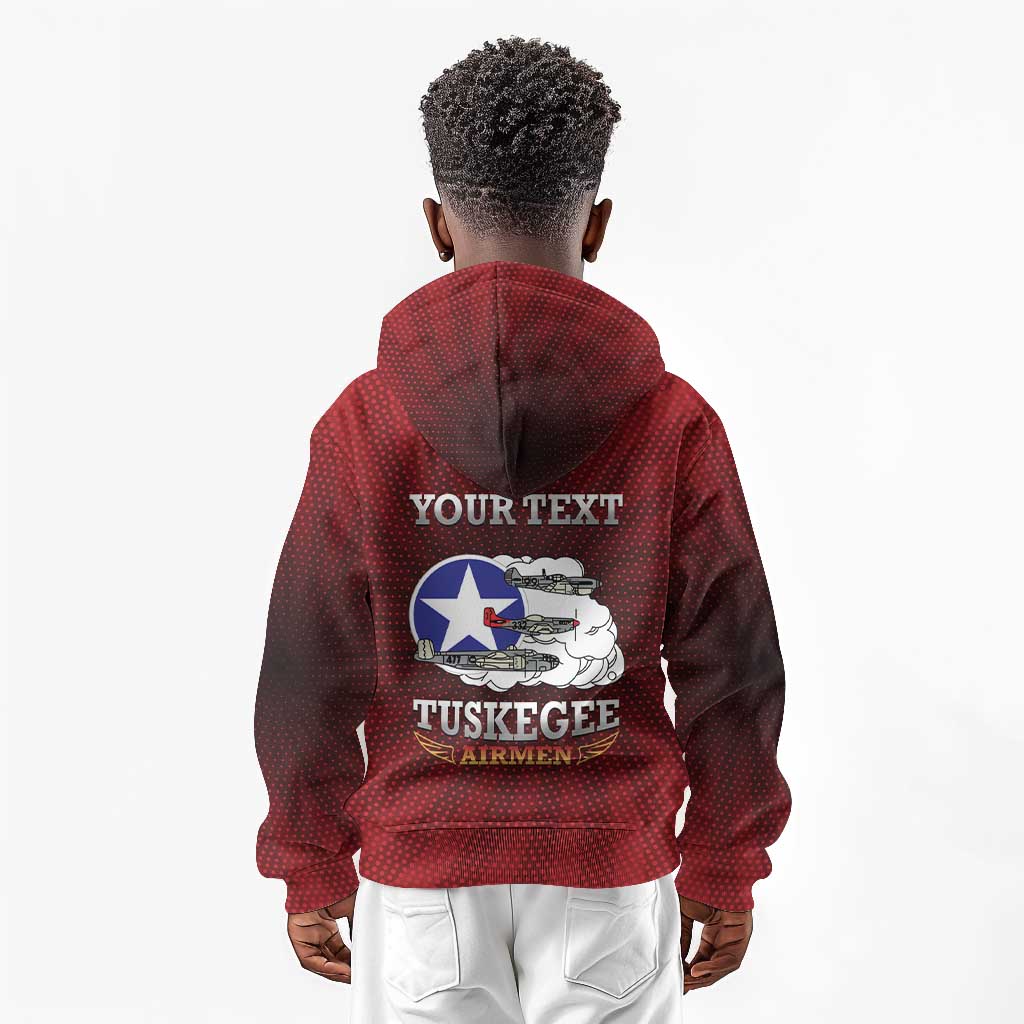 Personalized Tuskegee Red Tails Airmen Kid Hoodie WWII Legacy Tribute - African Pride