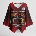 Personalized Red Tails Legacy Kimono Sleeve Blouse Tuskegee Airmen WWII Heroes