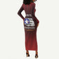 Personalized Tuskegee Red Tails Airmen Long Sleeve Bodycon Dress WWII Legacy Tribute - African Pride