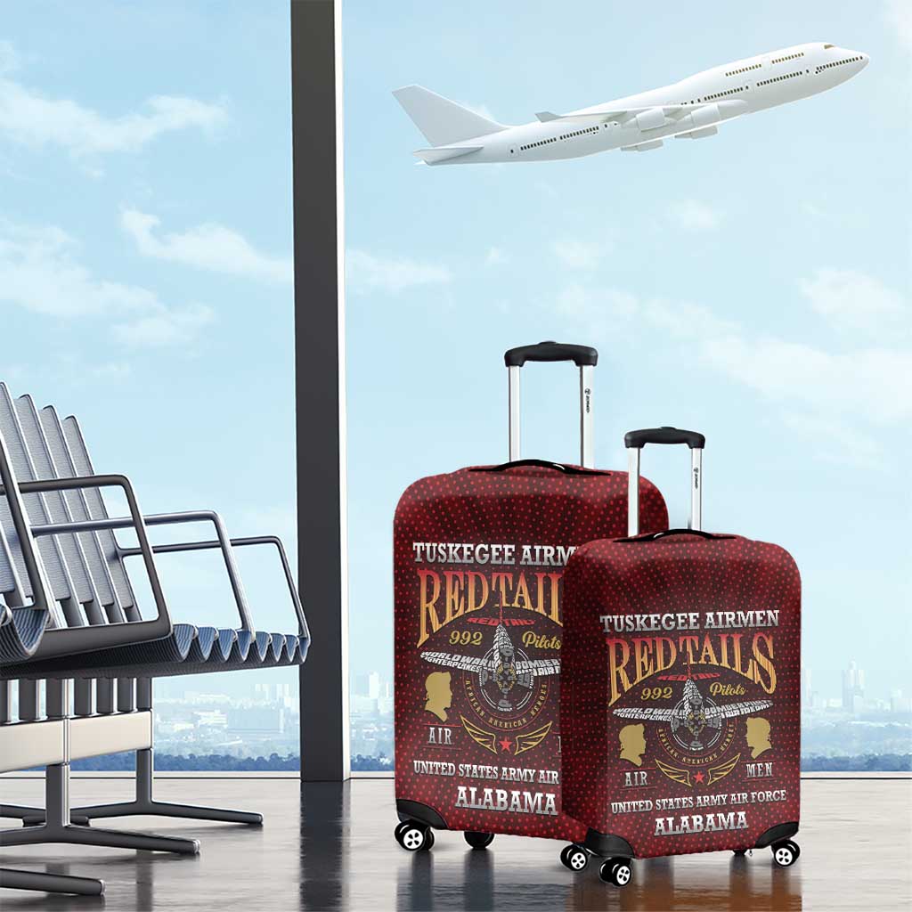 Tuskegee Red Tails Airmen Luggage Cover WWII Legacy Tribute - African Pride