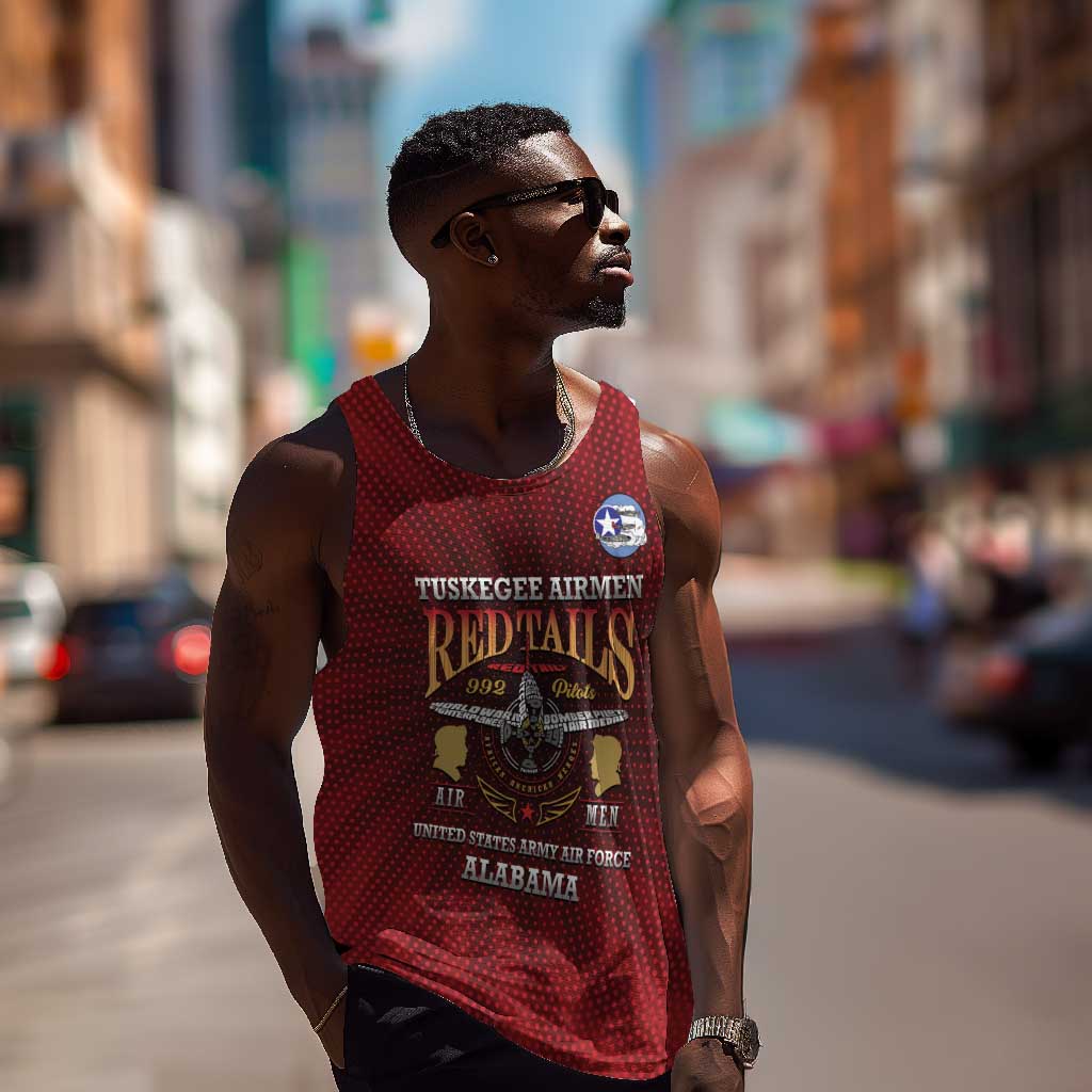 Personalized Tuskegee Red Tails Airmen Men Tank Top WWII Legacy Tribute - African Pride