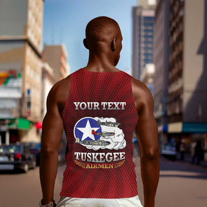 Personalized Tuskegee Red Tails Airmen Men Tank Top WWII Legacy Tribute - African Pride