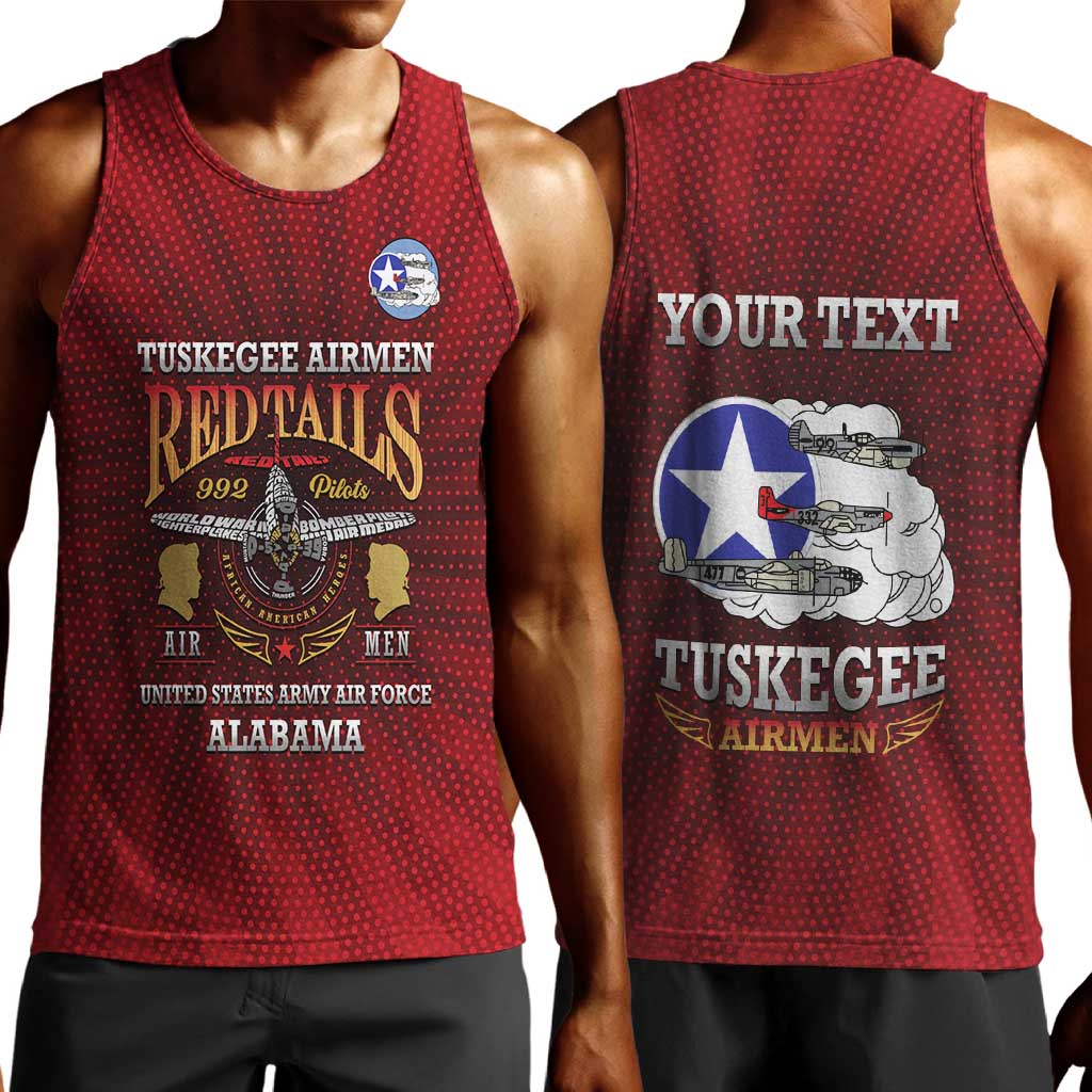 Personalized Tuskegee Red Tails Airmen Men Tank Top WWII Legacy Tribute - African Pride
