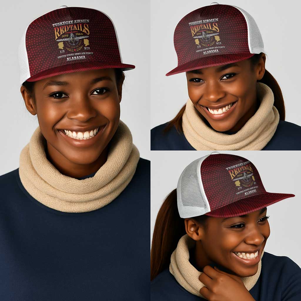Tuskegee Red Tails Airmen Mesh Trucker Cap WWII Legacy Tribute - African Pride