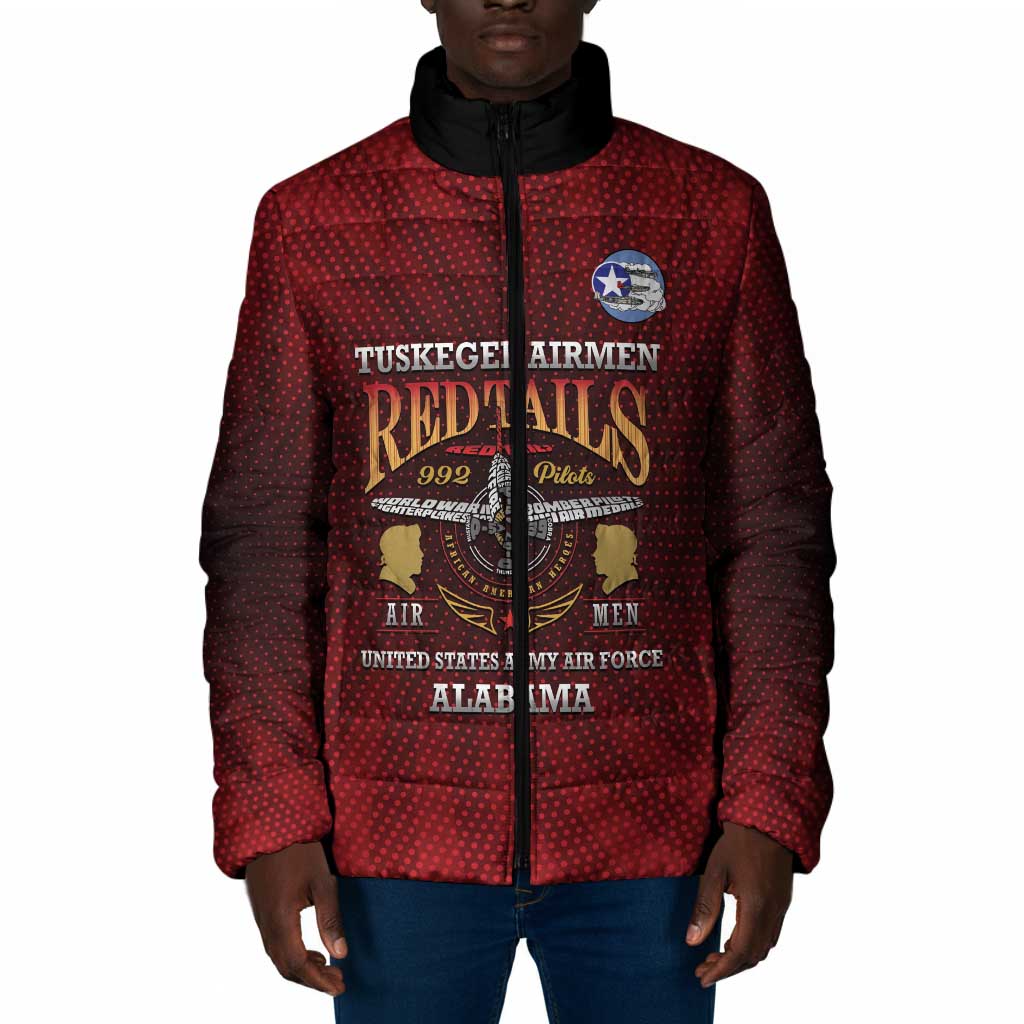 Personalized Red Tails Legacy Padded Jacket Tuskegee Airmen WWII Heroes