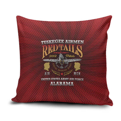 Red Tails Legacy Pillow Cover Tuskegee Airmen WWII Heroes