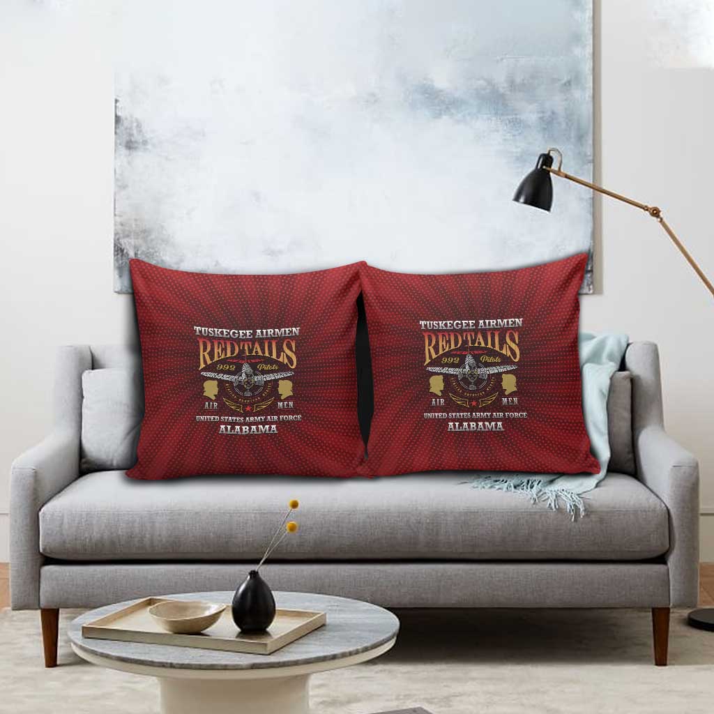 Red Tails Legacy Pillow Cover Tuskegee Airmen WWII Heroes