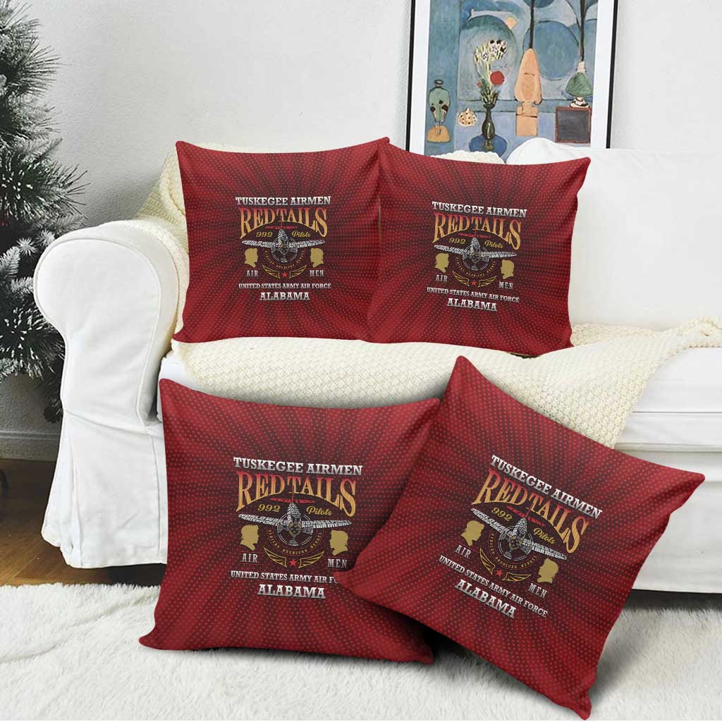 Red Tails Legacy Pillow Cover Tuskegee Airmen WWII Heroes