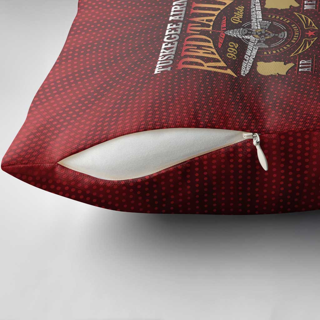 Red Tails Legacy Pillow Cover Tuskegee Airmen WWII Heroes