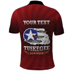 Personalized Tuskegee Red Tails Airmen Polo Shirt WWII Legacy Tribute - African Pride