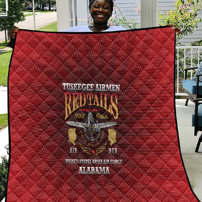 Tuskegee Red Tails Airmen Quilt WWII Legacy Tribute - African Pride