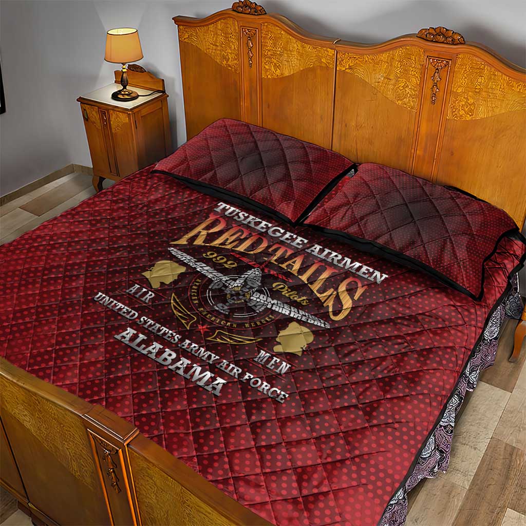 Tuskegee Red Tails Airmen Quilt Bed Set WWII Legacy Tribute - African Pride