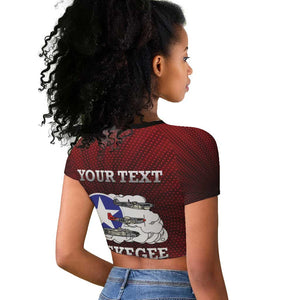 Personalized Tuskegee Red Tails Airmen Raglan Cropped T shirt WWII Legacy Tribute - African Pride