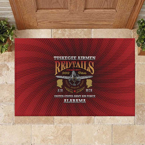 Tuskegee Red Tails Airmen Rubber Doormat WWII Legacy Tribute - African Pride