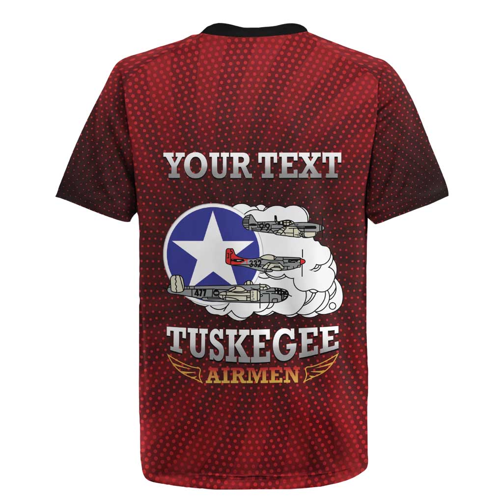 Personalized Tuskegee Red Tails Airmen Rugby Jersey WWII Legacy Tribute - African Pride