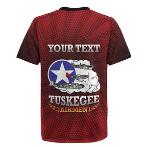 Personalized Tuskegee Red Tails Airmen Rugby Jersey WWII Legacy Tribute - African Pride