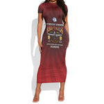 Personalized Tuskegee Red Tails Airmen Short Sleeve Bodycon Dress WWII Legacy Tribute - African Pride
